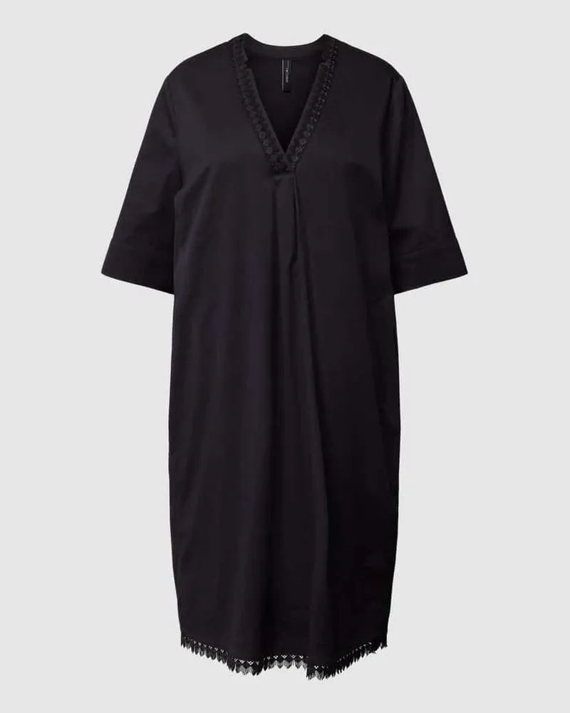Marc Cain Knielanges Kleid mit V-Ausschnitt Marine