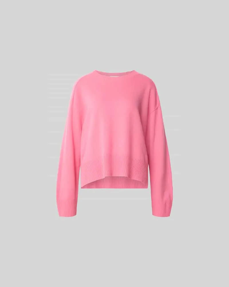Closed Woll-Pullover mit breitem Bund Pink