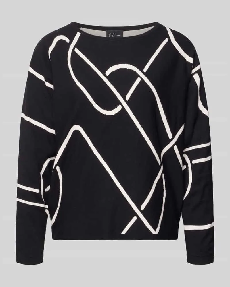 S.Oliver Regular Fit Pullover aus Viskose-Mix Black