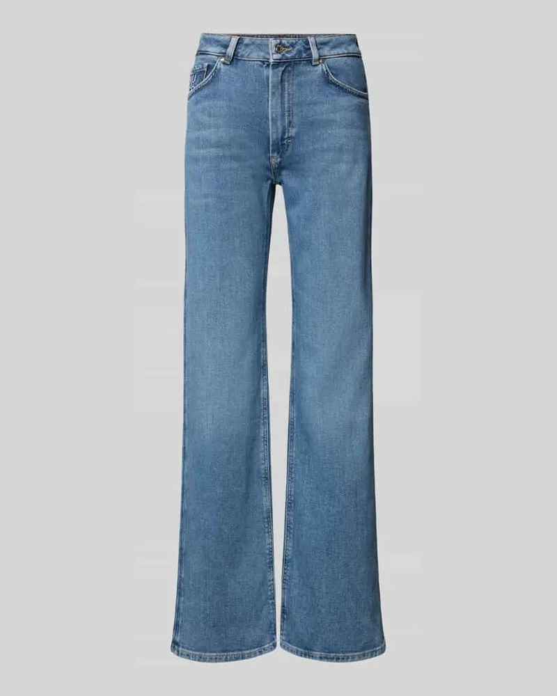 HUGO BOSS Straight Fit Jeans aus Baumwoll-Mix Modell 'Gorinne Hellblau