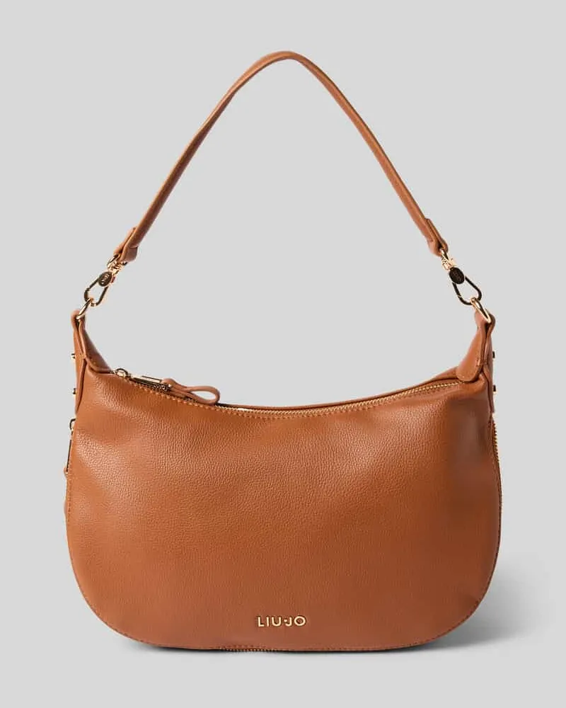 Liu Jo Hobo Bag mit Label-Applikation Cognac