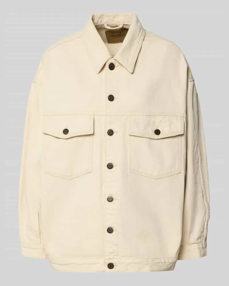 American Vintage Jeansjacke mit Brusttaschen Modell 'SNOPDOG Ecru