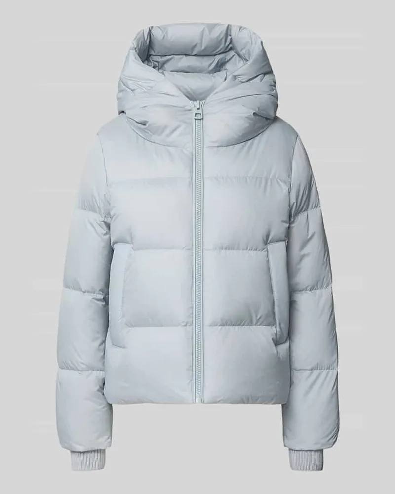 Marc O'Polo Regular Fit Daunenjacke mit Label-Patch Hellgrau