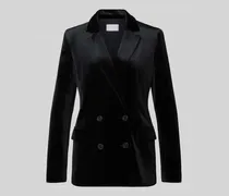 Slim Fit Blazer aus Samt mit Pattentaschen