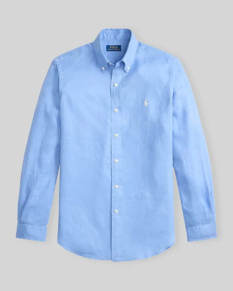 Ralph Lauren Relaxed Fit Freizeithemd aus reinem Leinen Blau