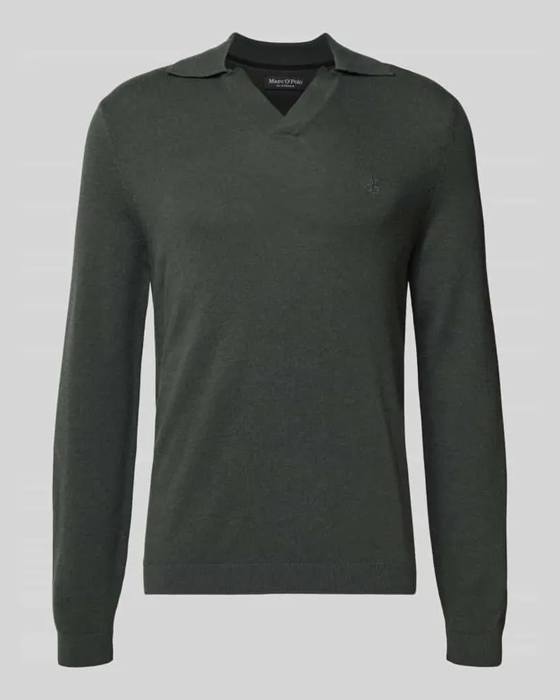 Marc O'Polo Regular Fit Strickpullover aus Baumwoll-Schurwoll-Mix Graphit