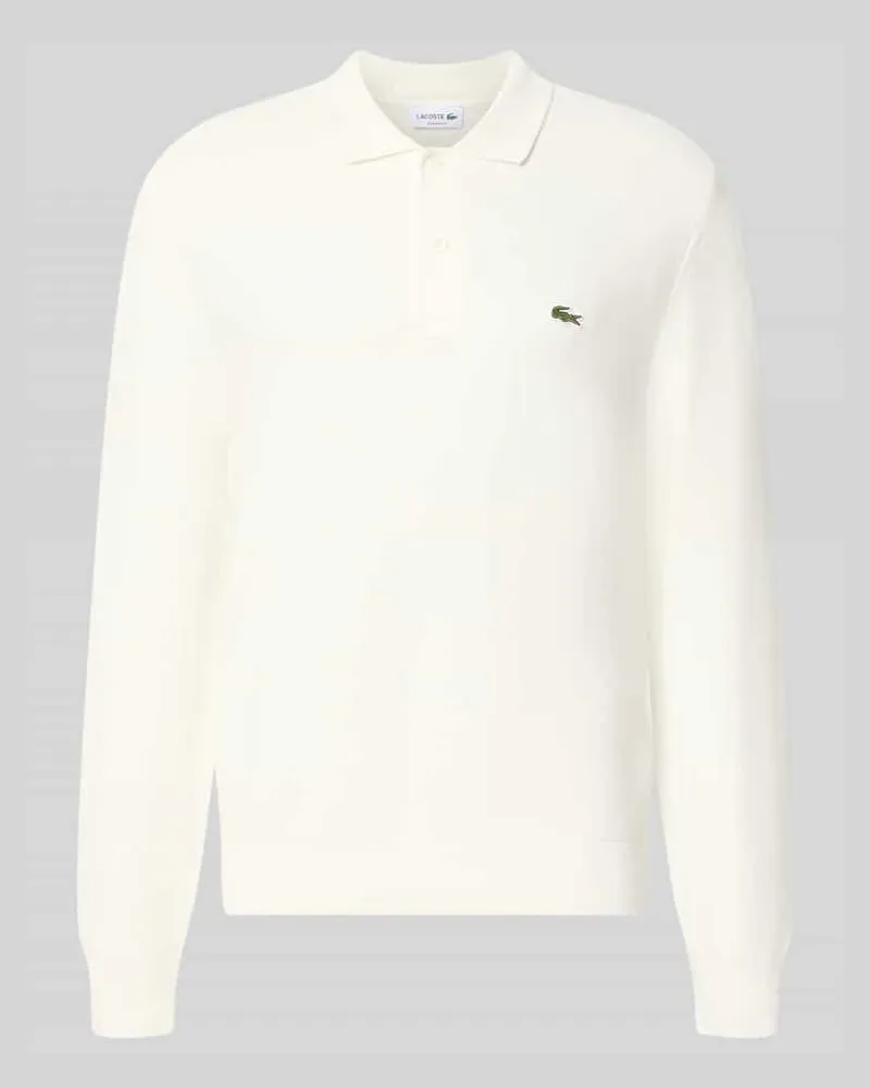Lacoste Regular Fit Poloshirt aus reiner Baumwolle Offwhite