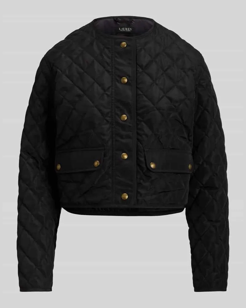 Ralph Lauren Cropped Fit Steppjacke mit Pattentaschen Modell 'CENWAY Black