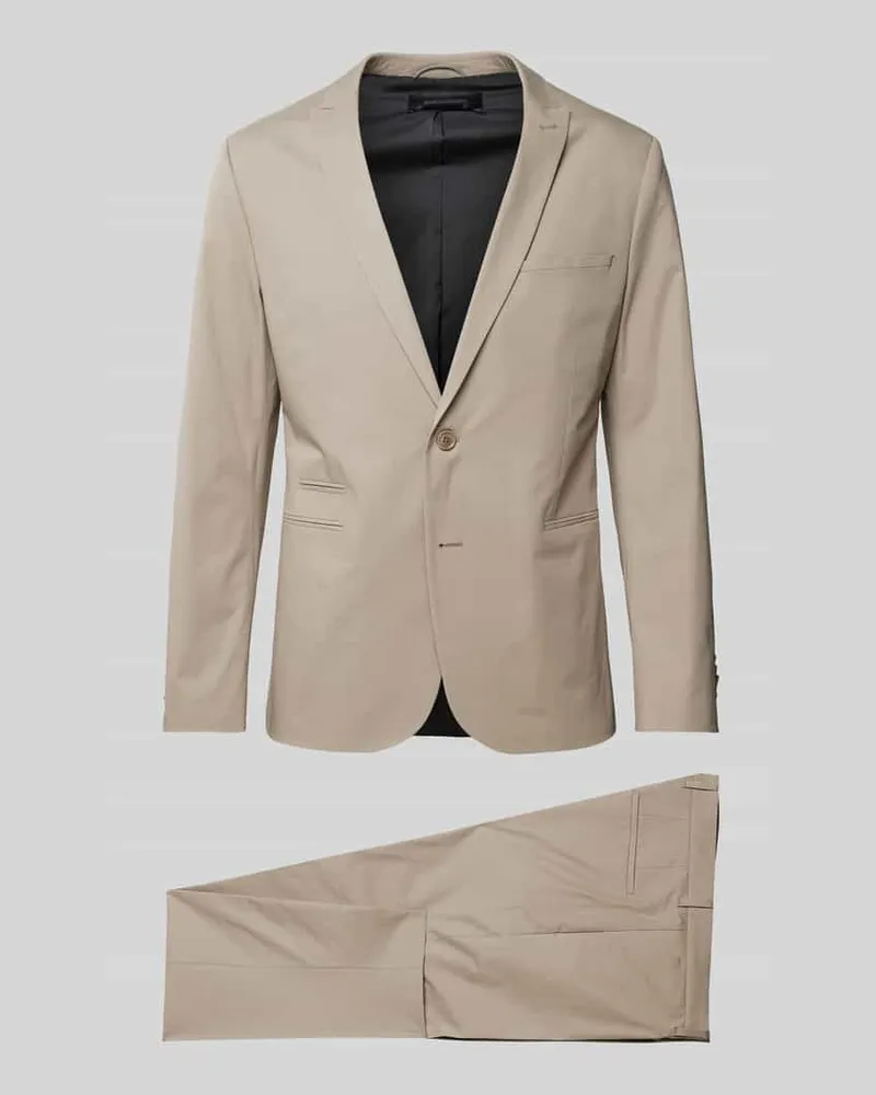 Drykorn Anzug im unifarbenen Design Modell 'Irving Beige