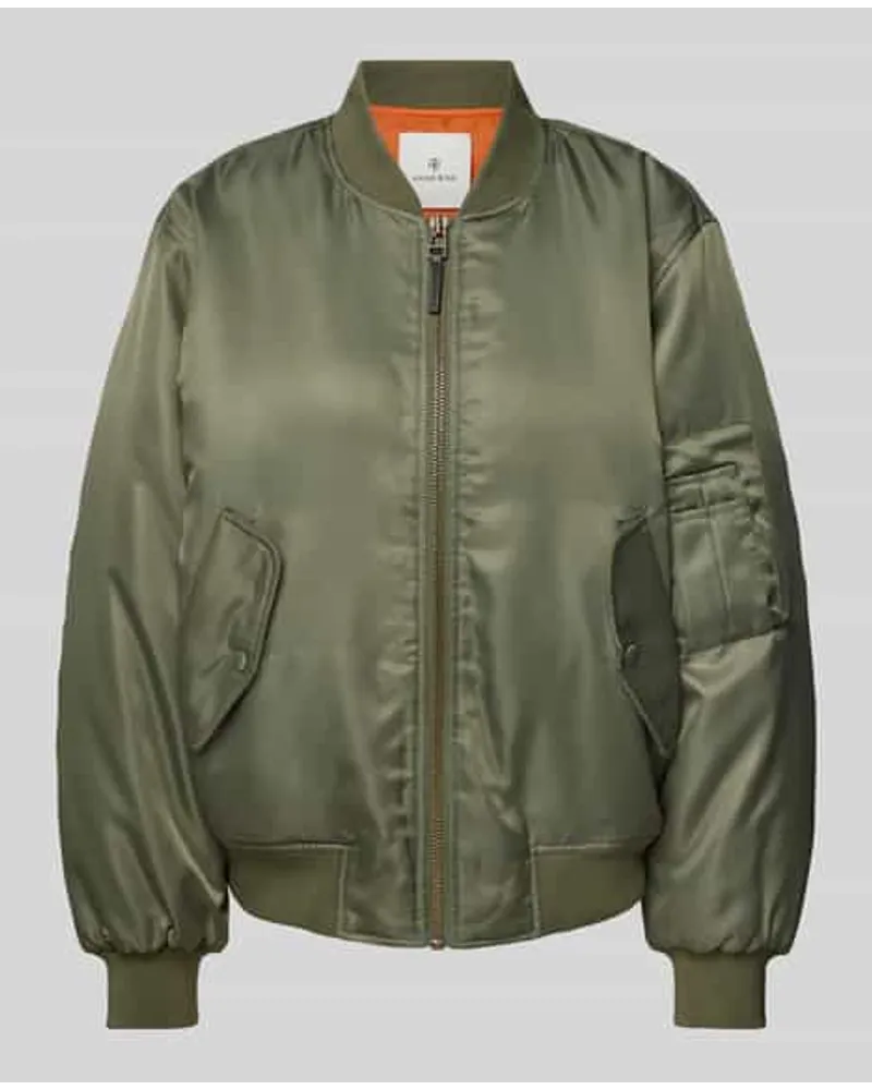 Anine Bing Bomberjacke mit Stehkragen Khaki