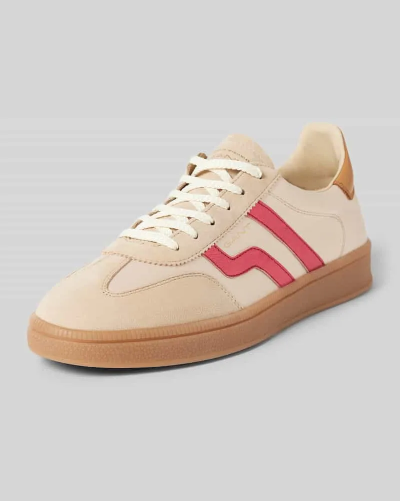 Gant Sneaker aus Leder-Mix mit Label-Detail Modell 'CUZIMA Beige