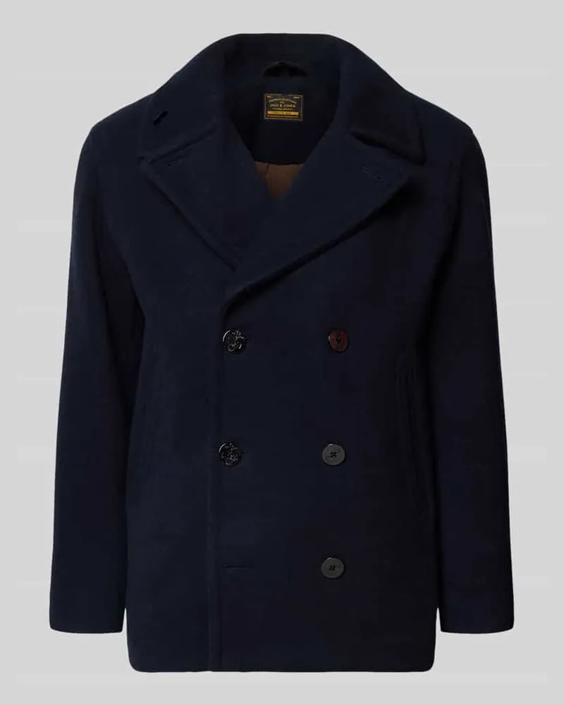 Jack & Jones Jacke aus Woll-Mix mit Reverskragen Marine