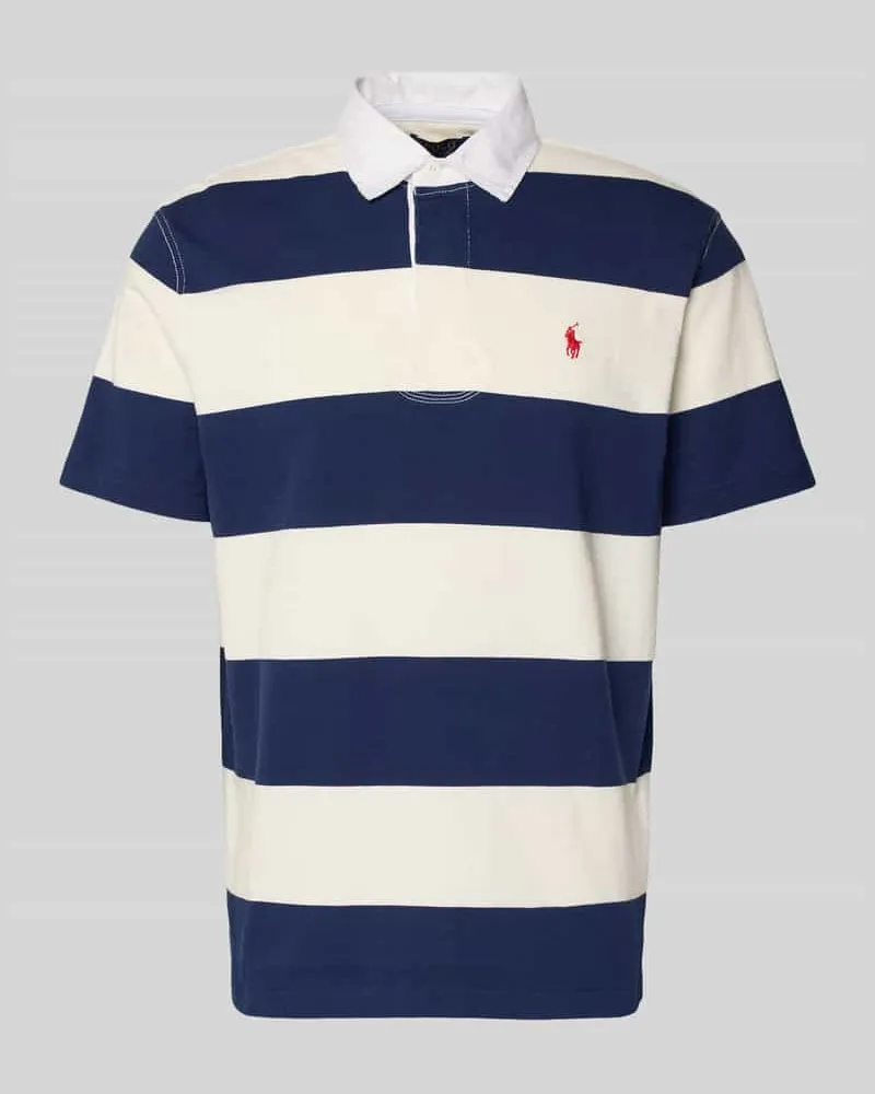 Ralph Lauren Regular Fit Poloshirt aus reiner Baumwolle Modell 'SSRUGBYM13 Marine