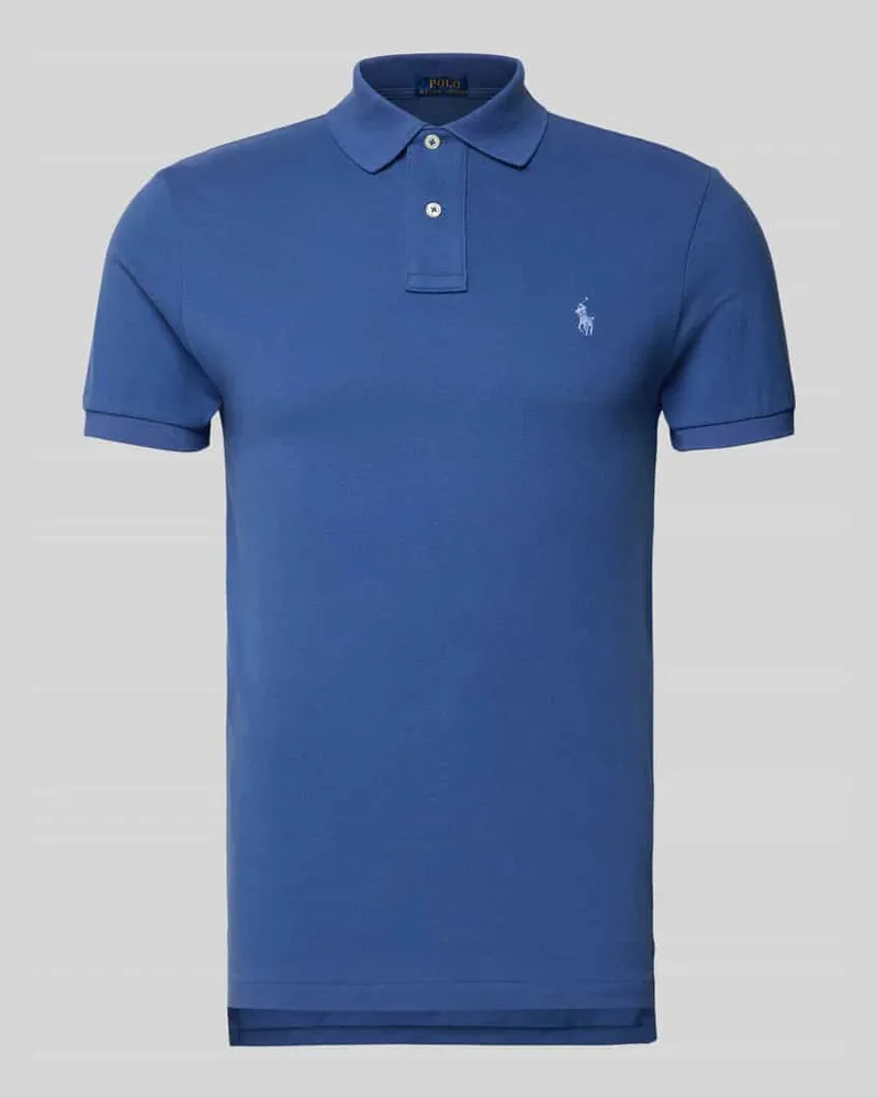Ralph Lauren Poloshirt mit Label-Stitching Blau