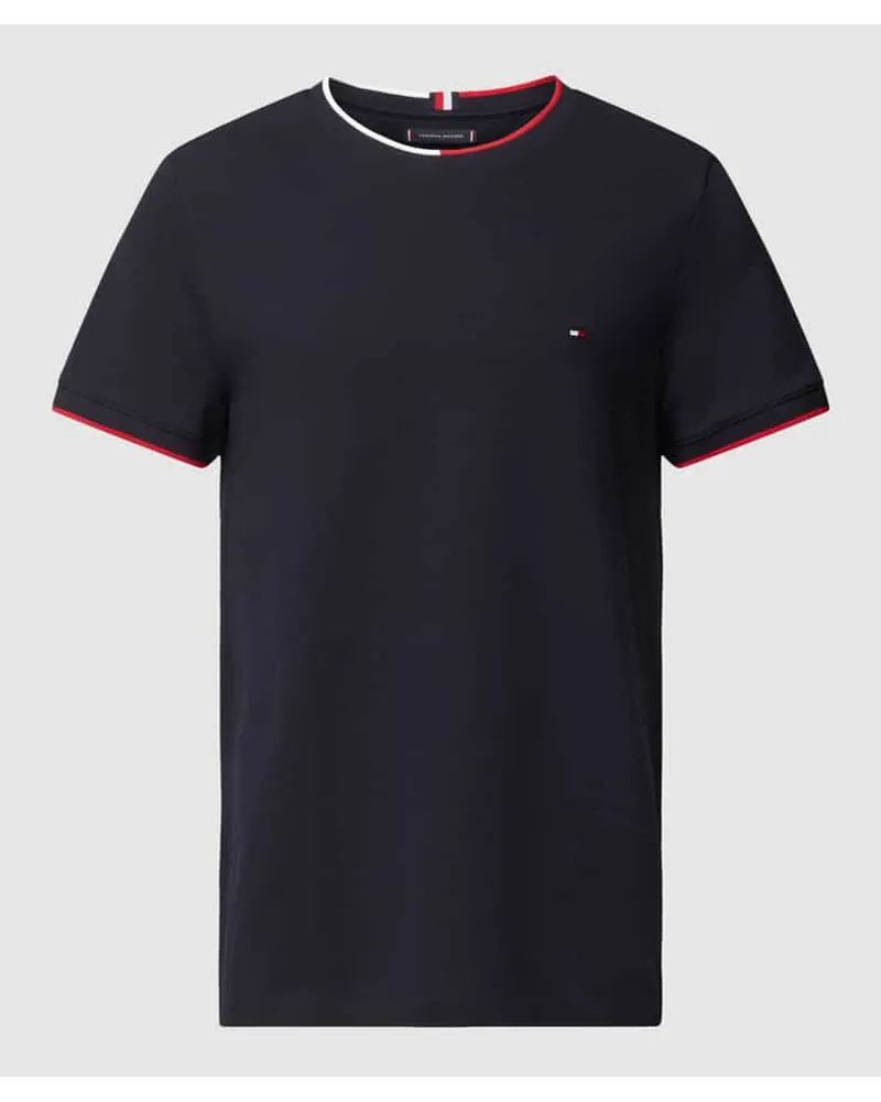 Tommy Hilfiger T-Shirt mit Label-Stitching Marine