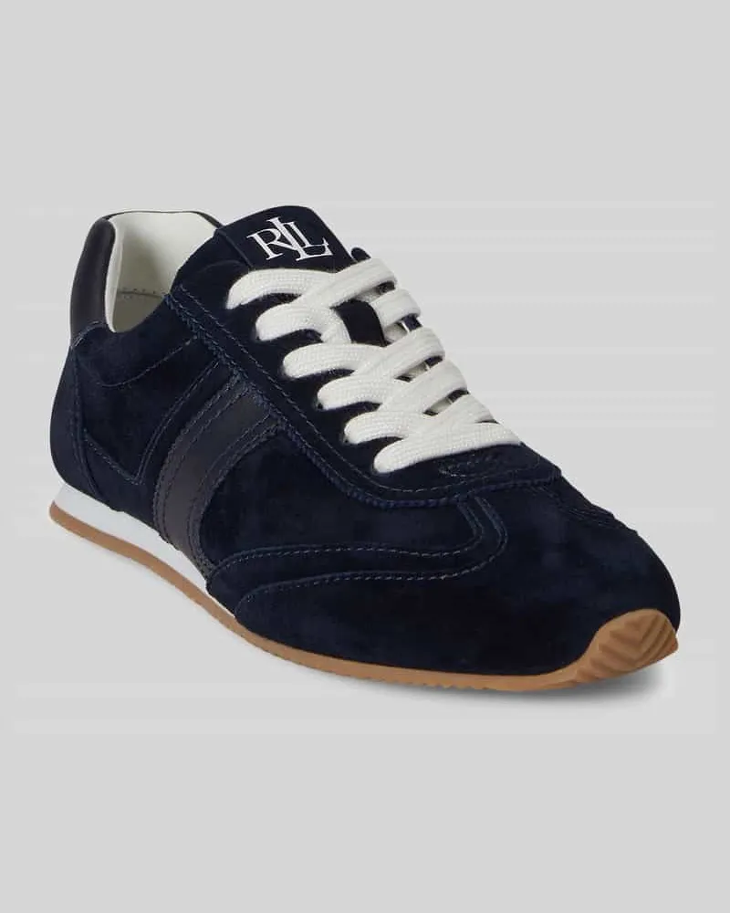 Ralph Lauren Sneaker aus echtem Rindvelours Modell 'DANI Dunkelblau