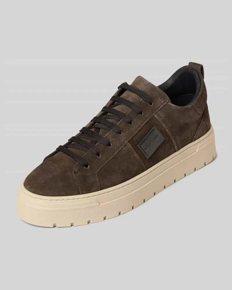 Antony Morato Sneaker aus echtem Leder Modell 'Moose Dunkelbraun