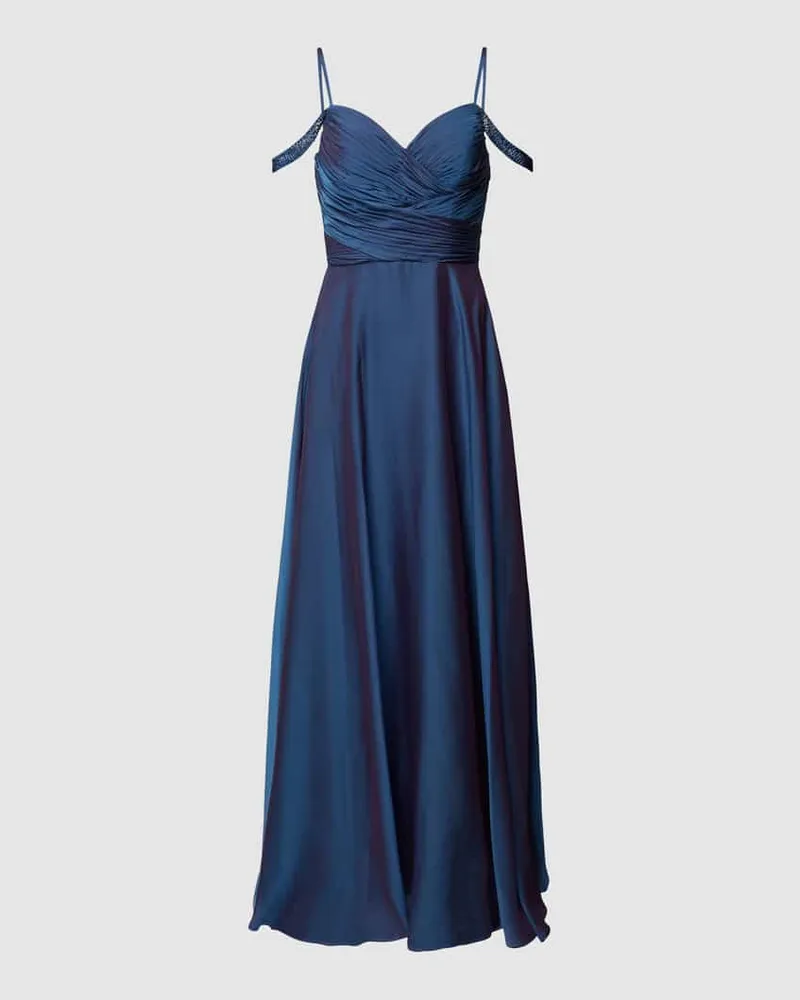 LUXUAR Abendkleid in Wickel-Optik Blau