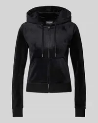 Juicy Couture Sweatjacke mit Label-Stitching Modell 'ROBERTSON Black