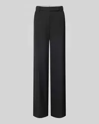 Luisa Cerano Wide Leg Stoffhose mit Gürtelschlaufen Black