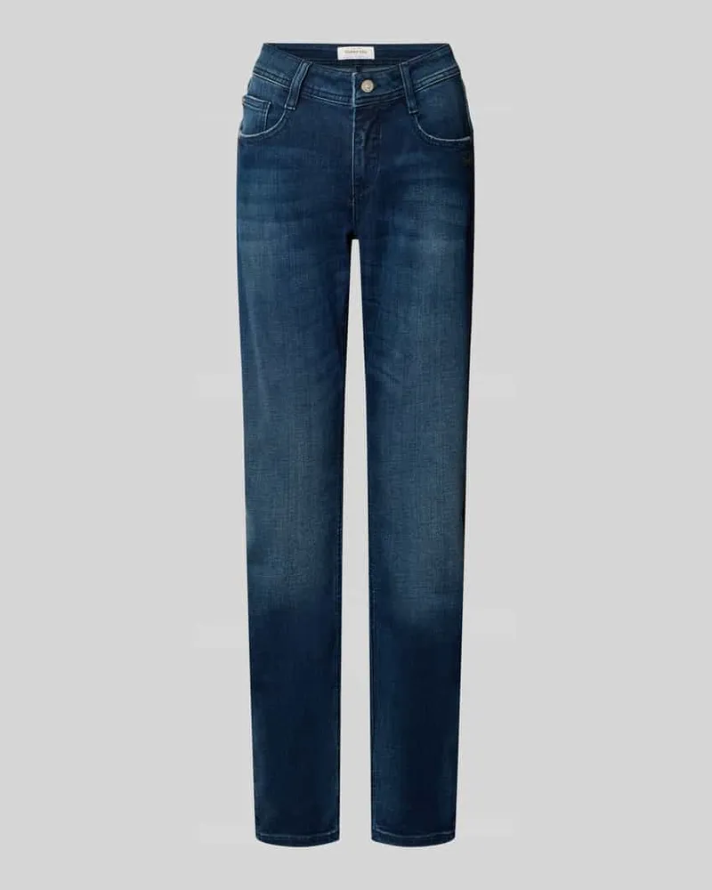 Gang Straight Fit Jeans aus Baumwoll-Mix Modell 'AMELIE Dunkelblau