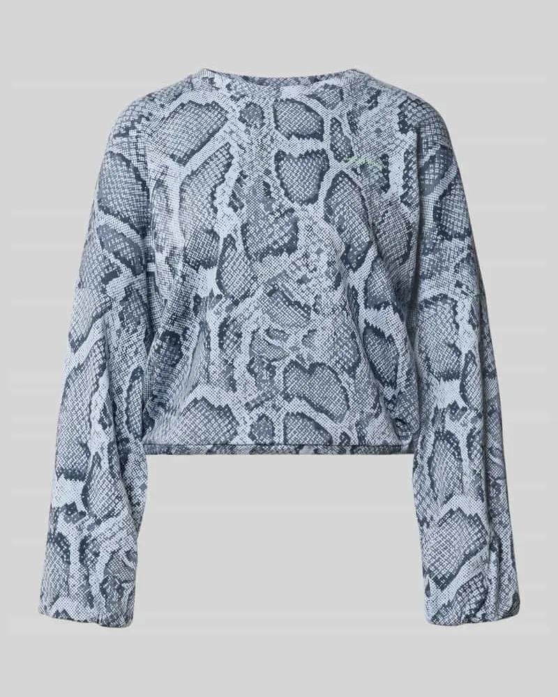 Marc Cain Oversized Sweatshirt aus Baumwoll-Mix Hellblau