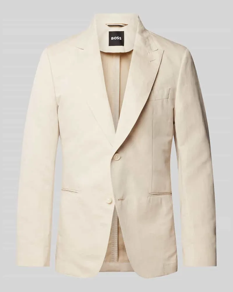 HUGO BOSS Leinensakko mit Paspeltaschen Modell 'Huge Beige