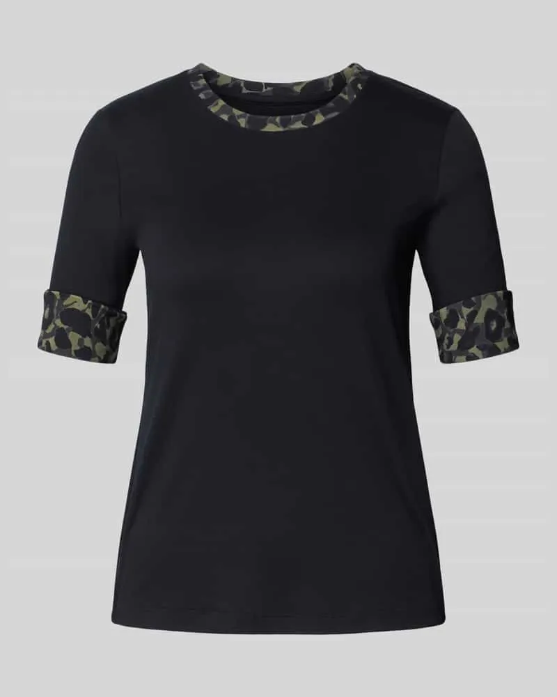 Marc Cain T-Shirt mit Ärmelumschlägen Black