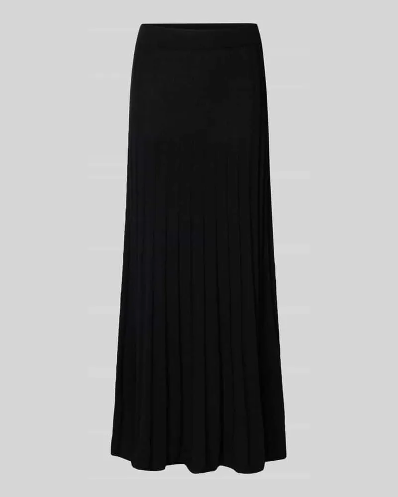 Milano Italy Maxirock mit Kellerfalten Black