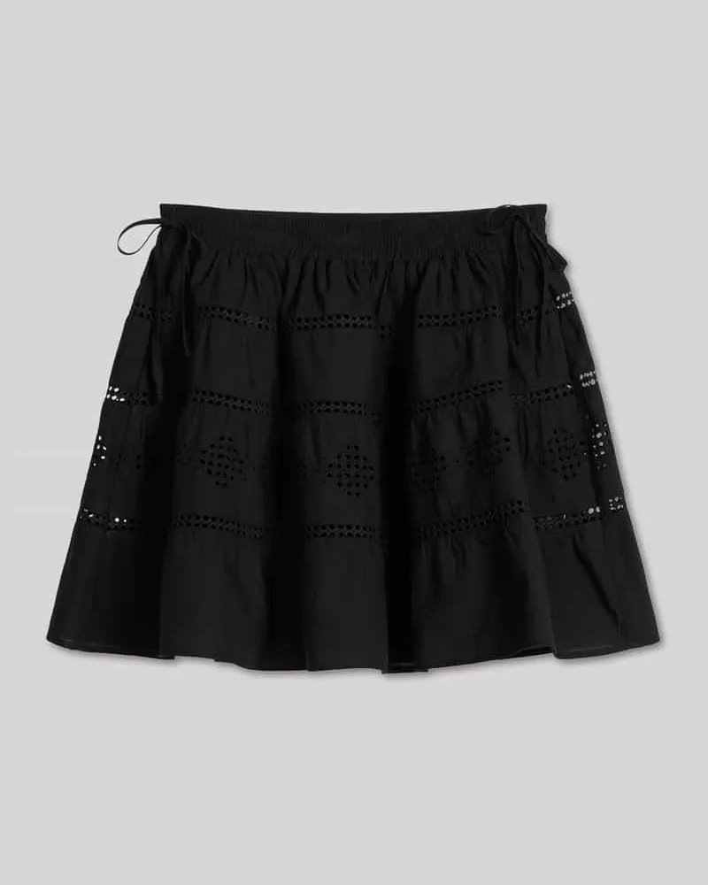 Marc O'Polo Ausgestellter Mini-Rock aus reiner Baumwolle Black
