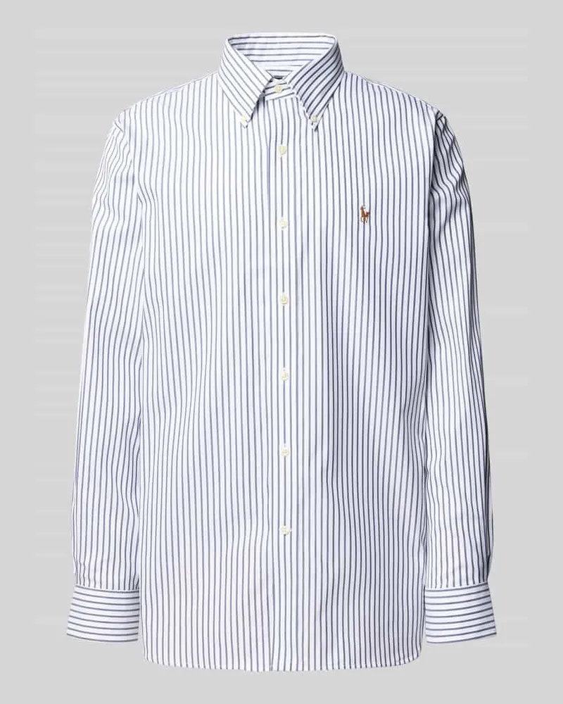 Ralph Lauren Relaxed Fit Business-Hemd mit Knopfleiste Royal