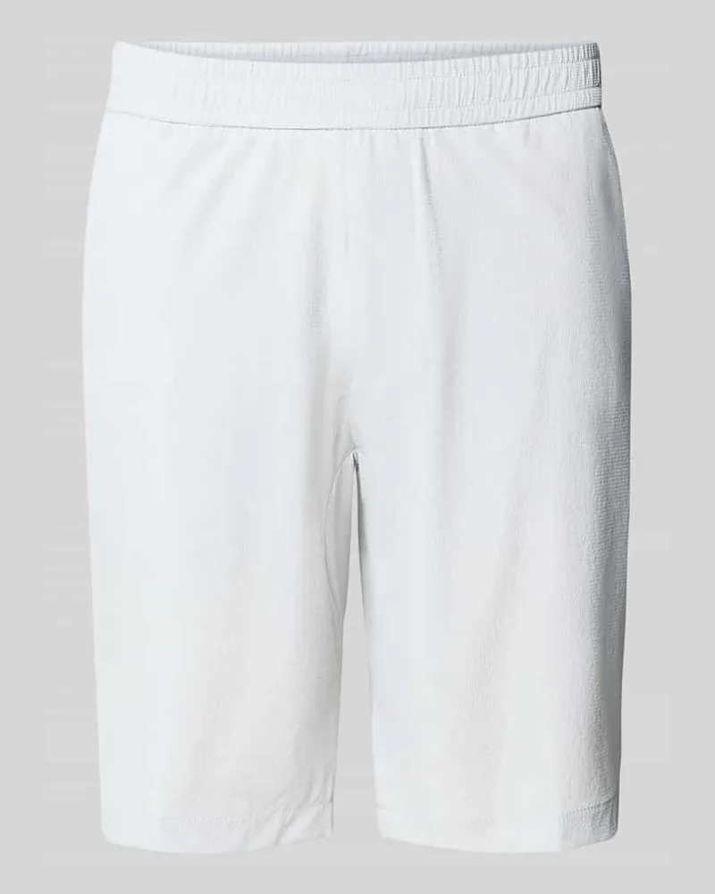HUGO BOSS Regular Fit Shorts aus schnell trocknendem Material Hellgrau