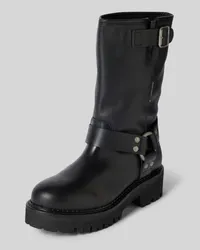 Tommy Hilfiger Lederboots mit Dornschließe Modell 'URBAN BIKER BOOT Black