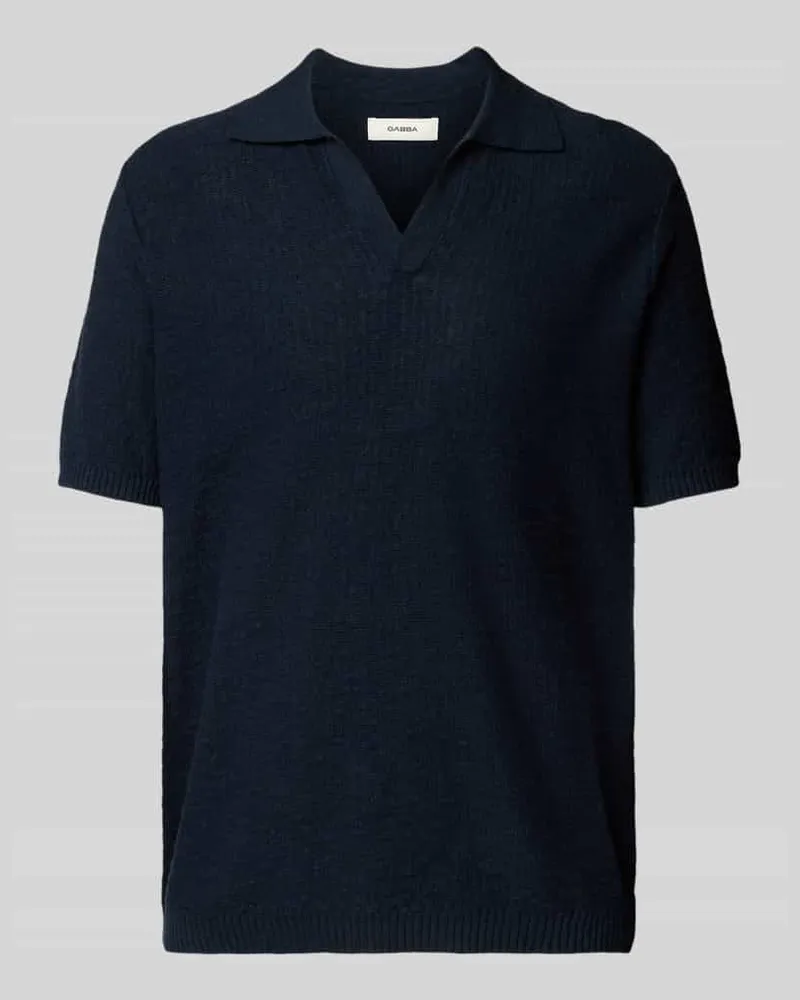 GABBA Poloshirt mit V-Ausschnitt Marine
