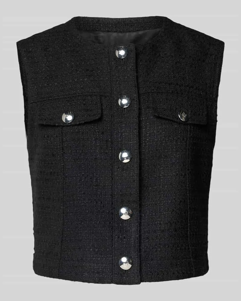 HUGO BOSS Weste mit Strukturmuster Modell 'Anoukari Black