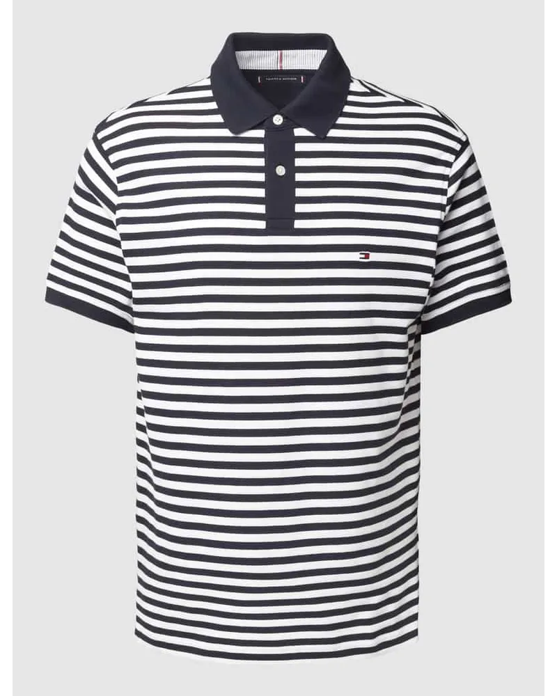 Tommy Hilfiger Poloshirt mit Label-Stitching Marine