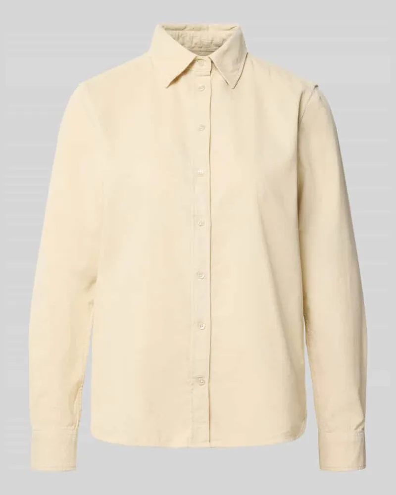 Gant Cordbluse mit Knopfleiste Ecru