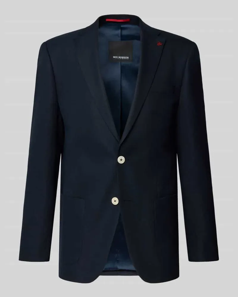 Roy Robson Slim Fit 2-Knopf-Sakko mit Reverskragen Marine
