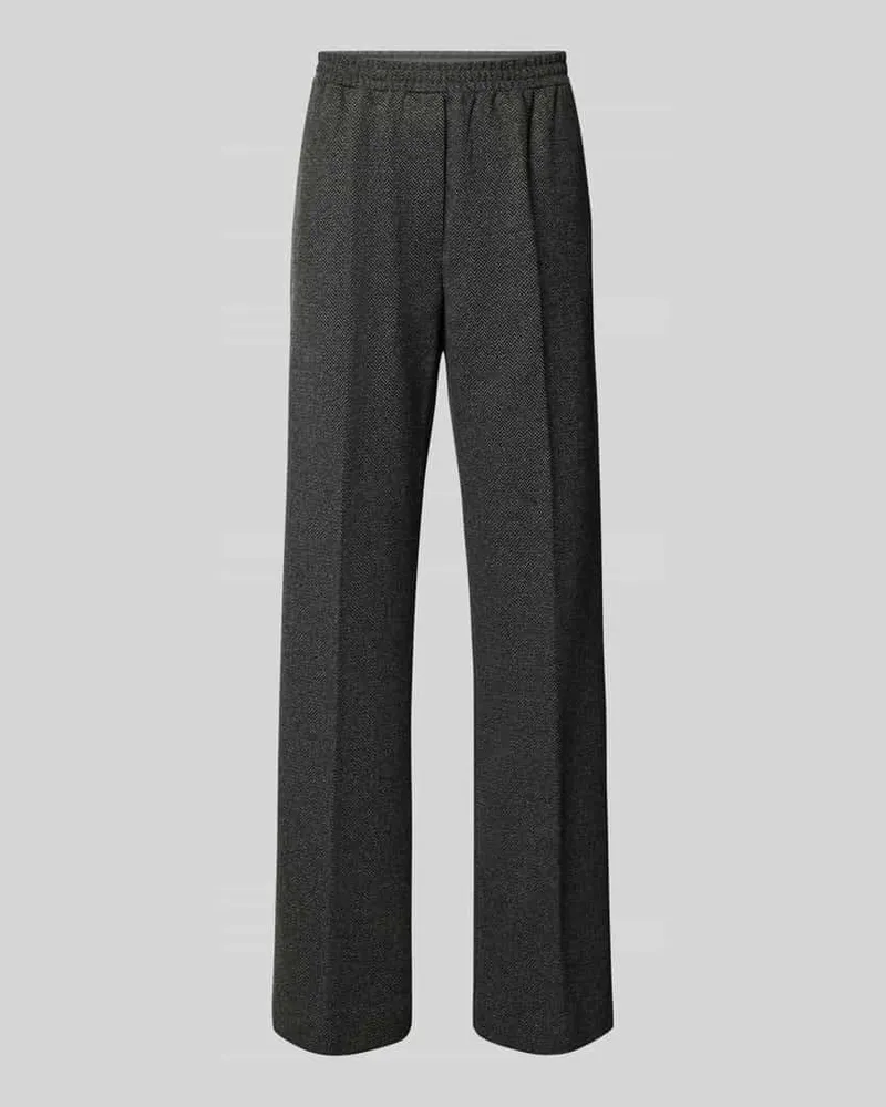 Max Mara Regular Fit Hose mit Woll-Anteil Modell 'ZELMA Mittelgrau