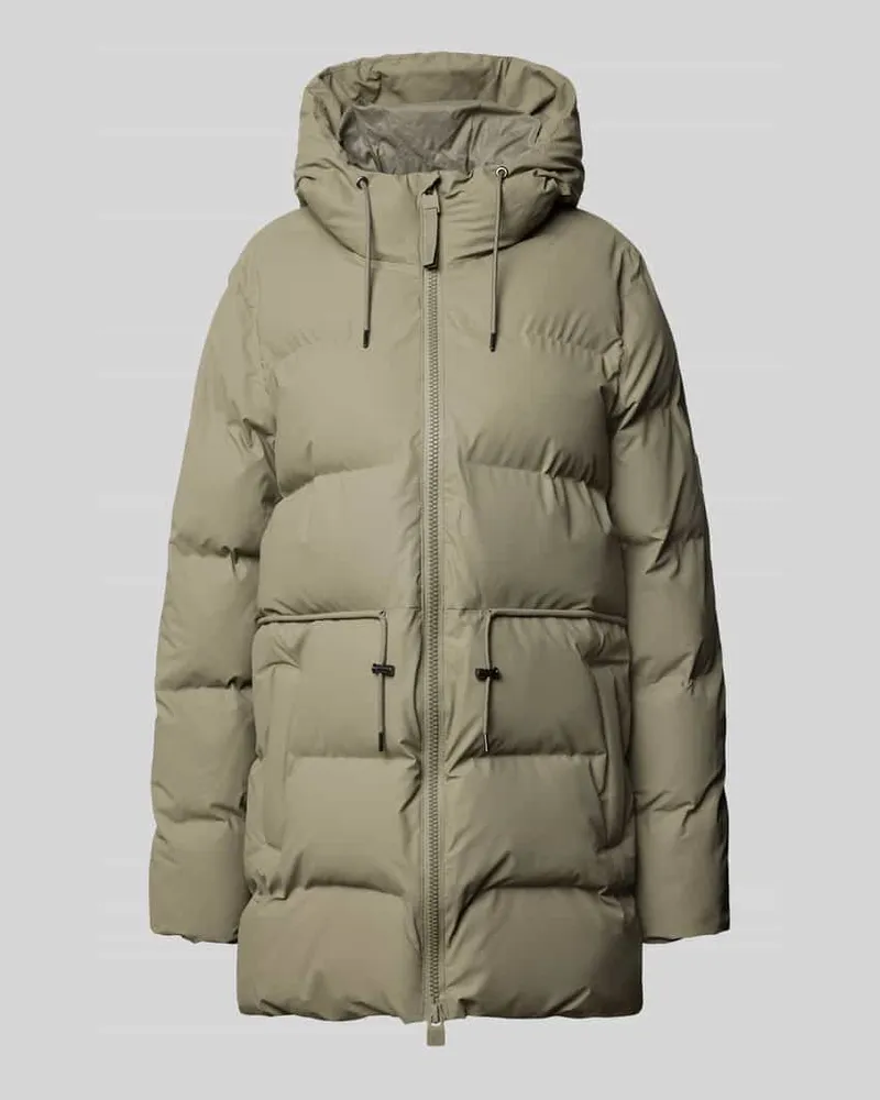 RAINS Steppjacke mit Eingrifftaschen Modell 'Alta Long Schilf