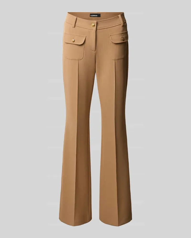 Cambio High Waist Hose mit Pattentaschen Camel