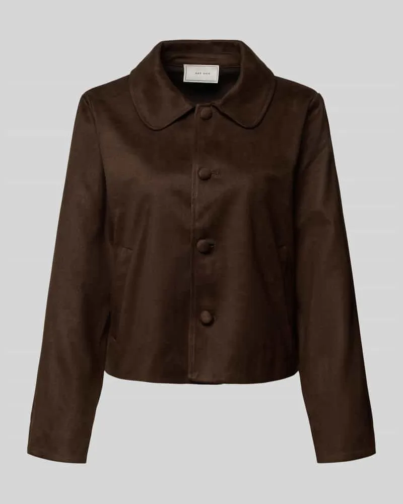 Neo Noir Regular Fit Blazer in Leder-Optik Modell 'Nilo Dunkelbraun