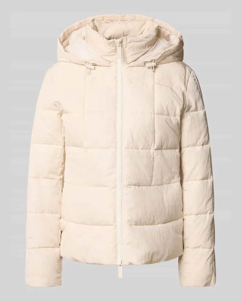 Armani Exchange Steppjacke mit Zweiwege-Reißverschluss Offwhite
