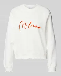 Rich&Royal Sweatshirt mit Statement-Schriftzug Offwhite