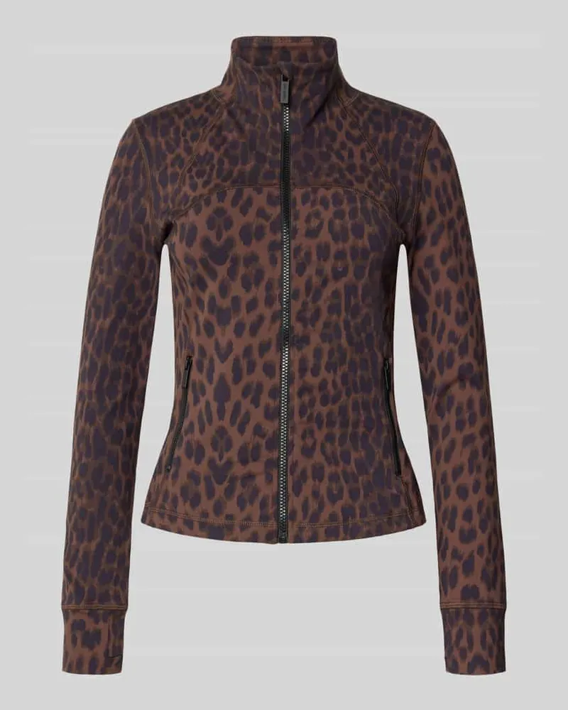 OH APRIL Trainingsjacke mit Stehkragen Modell 'Aspen Mittelbraun