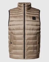 HUGO BOSS Steppweste mit Label-Patch Modell 'Odeno Beige