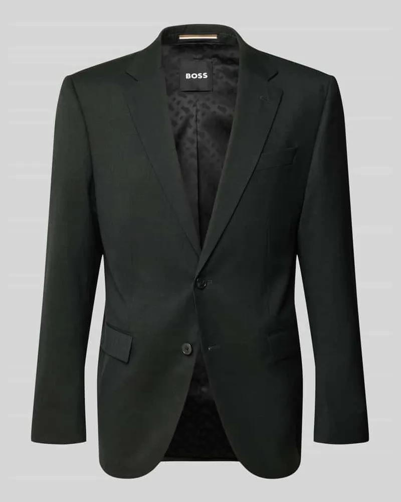 HUGO BOSS Regular Fit Sakko aus Woll-Mix Modell 'Jasper Dunkelgruen