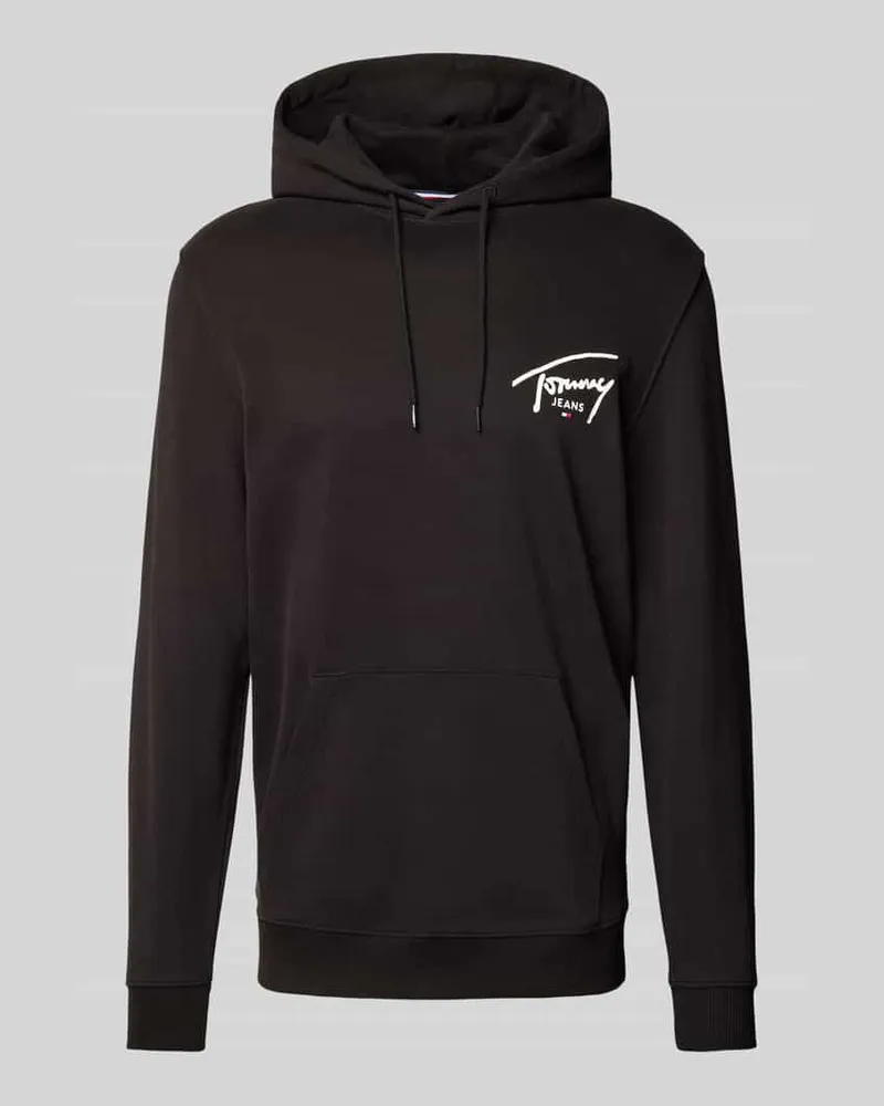 Tommy Hilfiger Regular Fit Hoodie mit Label-Print Black