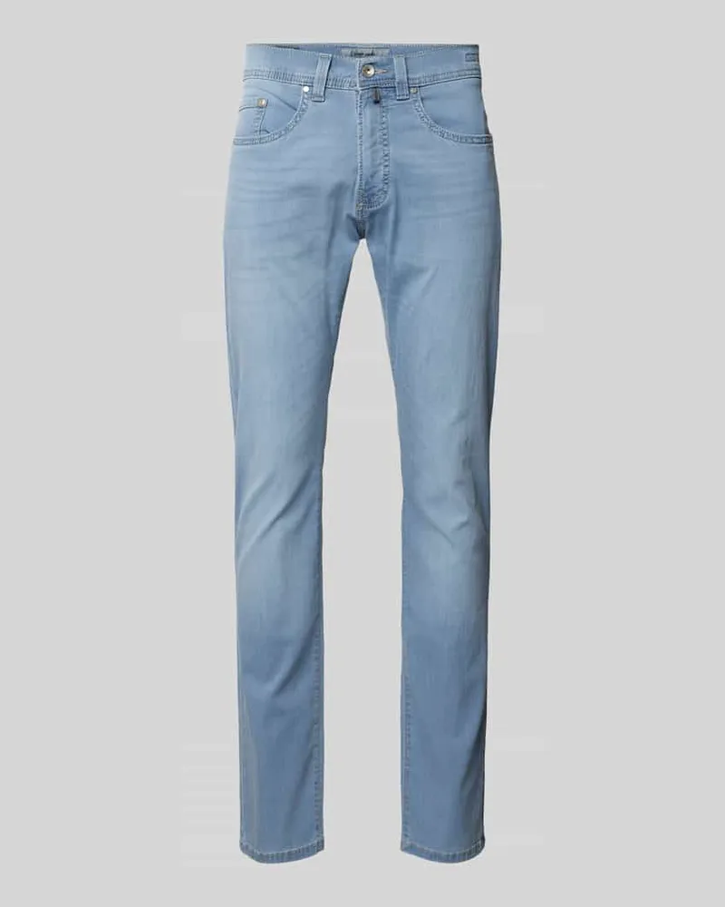 Pierre Cardin Tapered Fit Jeans im 5-Pocket-Design Modell 'Lyon Hellblau