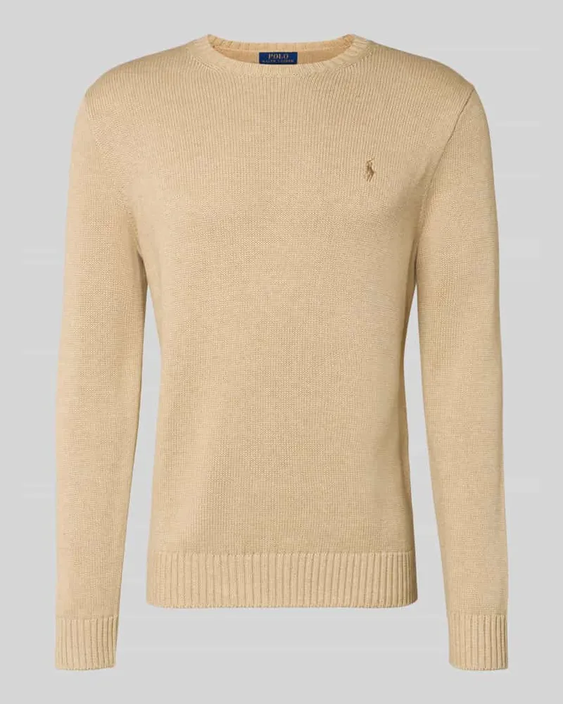 Ralph Lauren Strickpullover mit gerippten Abschlüssen Beige